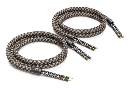 VIABLUE SC-6 Air Single Wire Speaker Cable Pair with T8 Banana Plugs