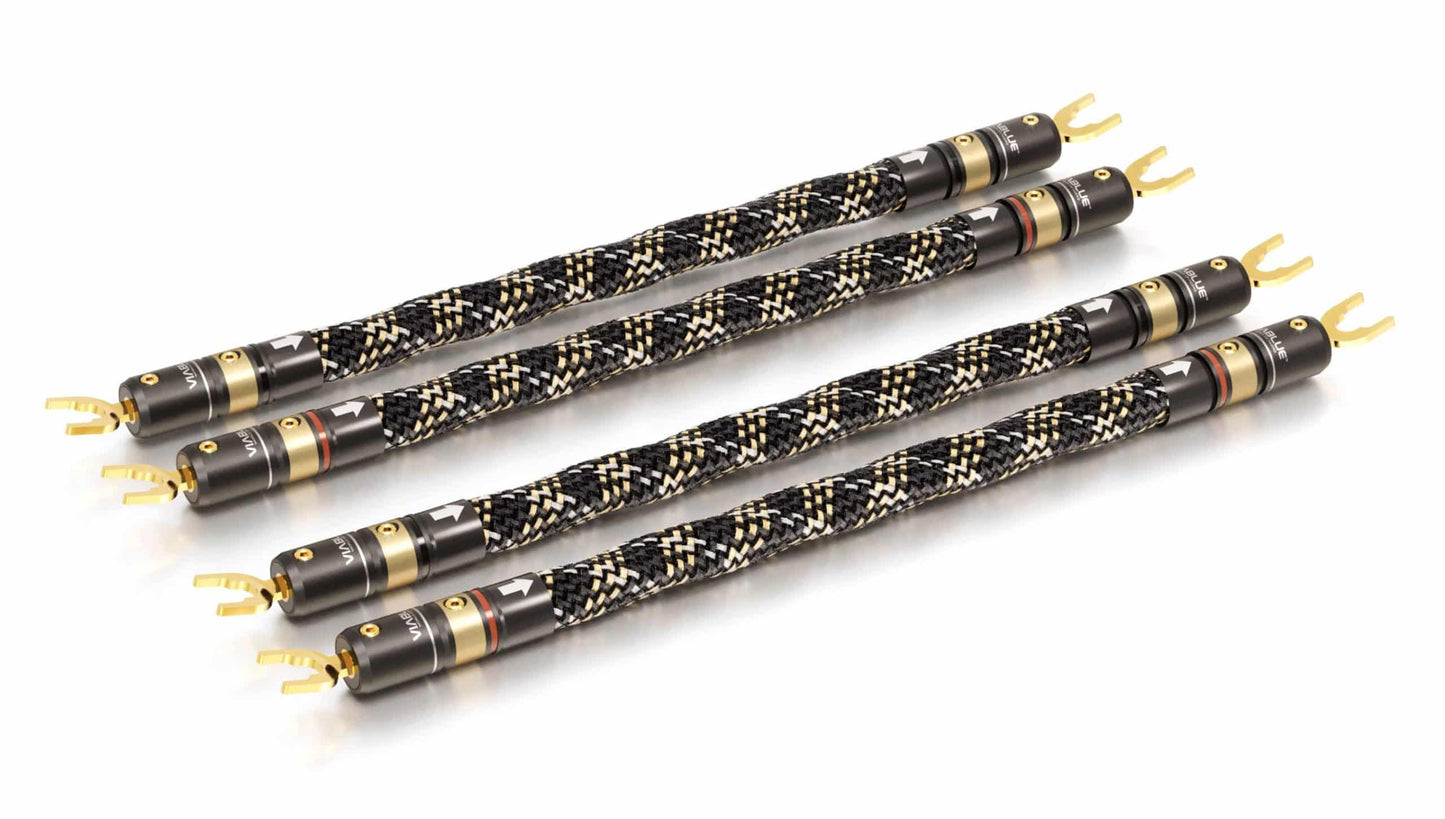 VIABLUE™ SC-6 Air Jumpers 0.15 meter with T8 Spades (both ends) - 2 pairs