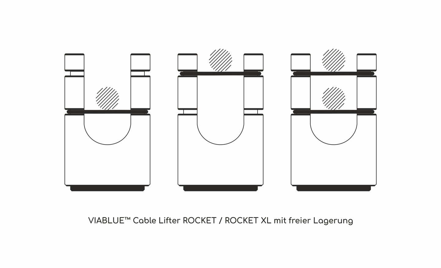 VIABLUE™ Rocket Cable Lifters - 4 Lifters