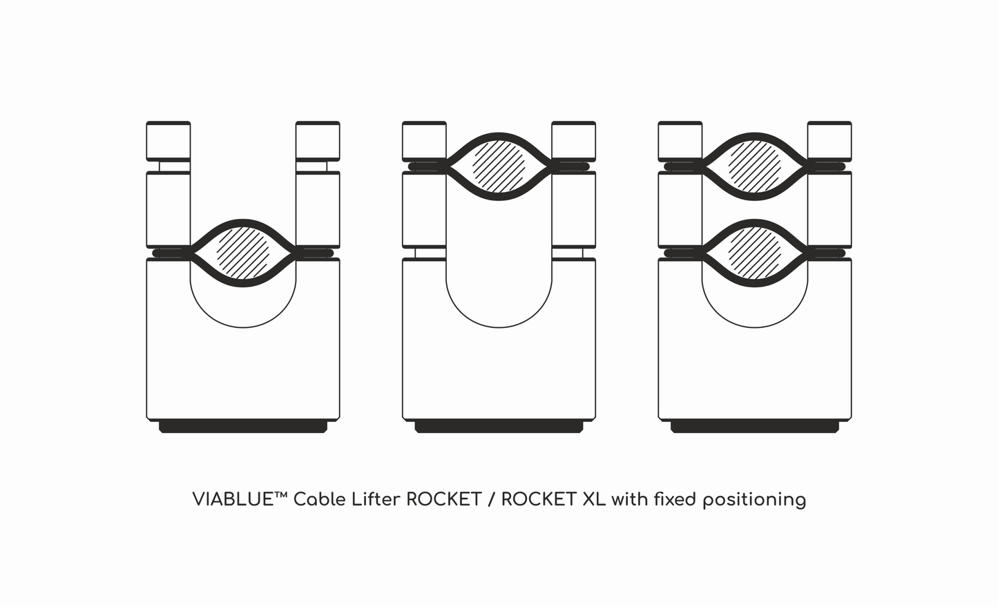 VIABLUE™ Rocket XL Cable Lifters - 2 Lifters